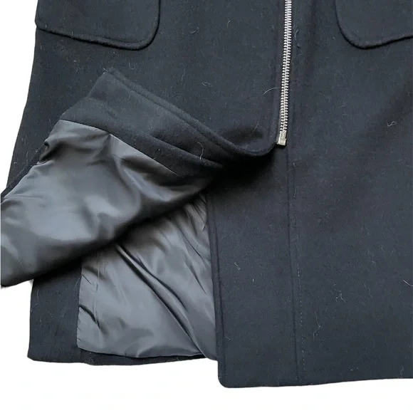 NWT Michael Kors Zipper Asymmetrical Wool Blend Long Coat (size 12)